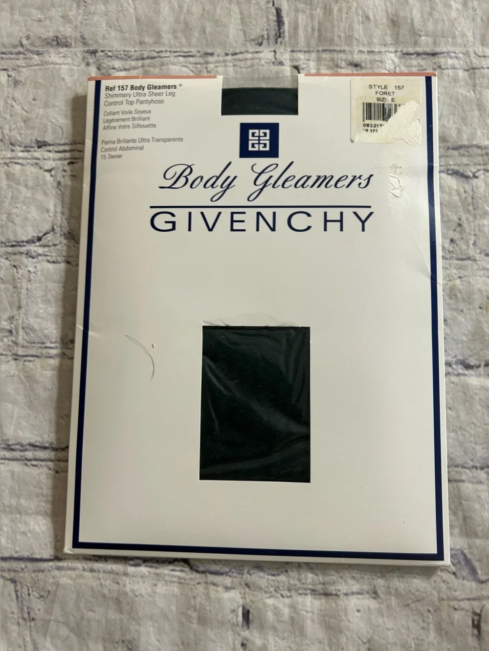 GIVENCHY BODY GLEAMERS SHIMMERY ULTRA SHEER LEG CONTROL TOP PANTYHOSE FORET E
